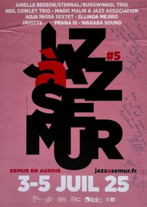 Affiche 2025 signée par les membres du trio Airelle Besson