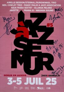 Affiche 2025 signée par les membres du groupe Magic Malik